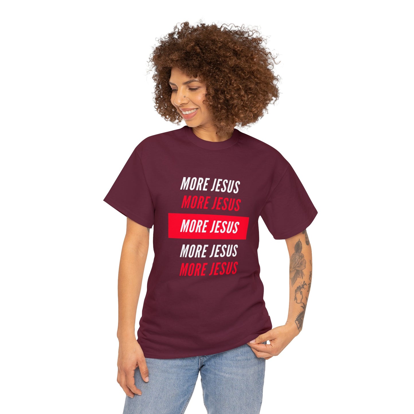 More Jesus Unisex Heavy Cotton Tee