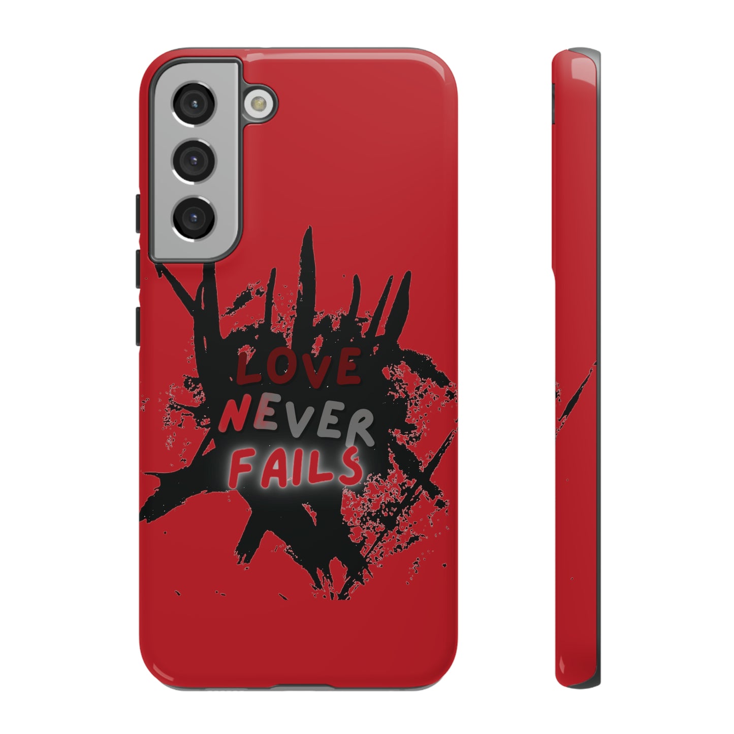 Love Never Fails Red Tough Cases