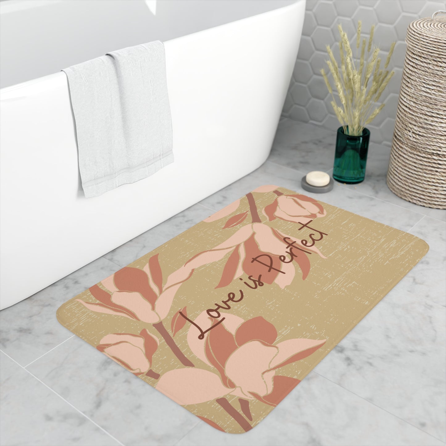 Love is Perfect Memory Foam Bath Mat