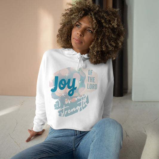 Joy Crop Top Hoodie: Elevate Your Style with Comfort and Cheer - Women's Fashion Essential for Happiness and Faith