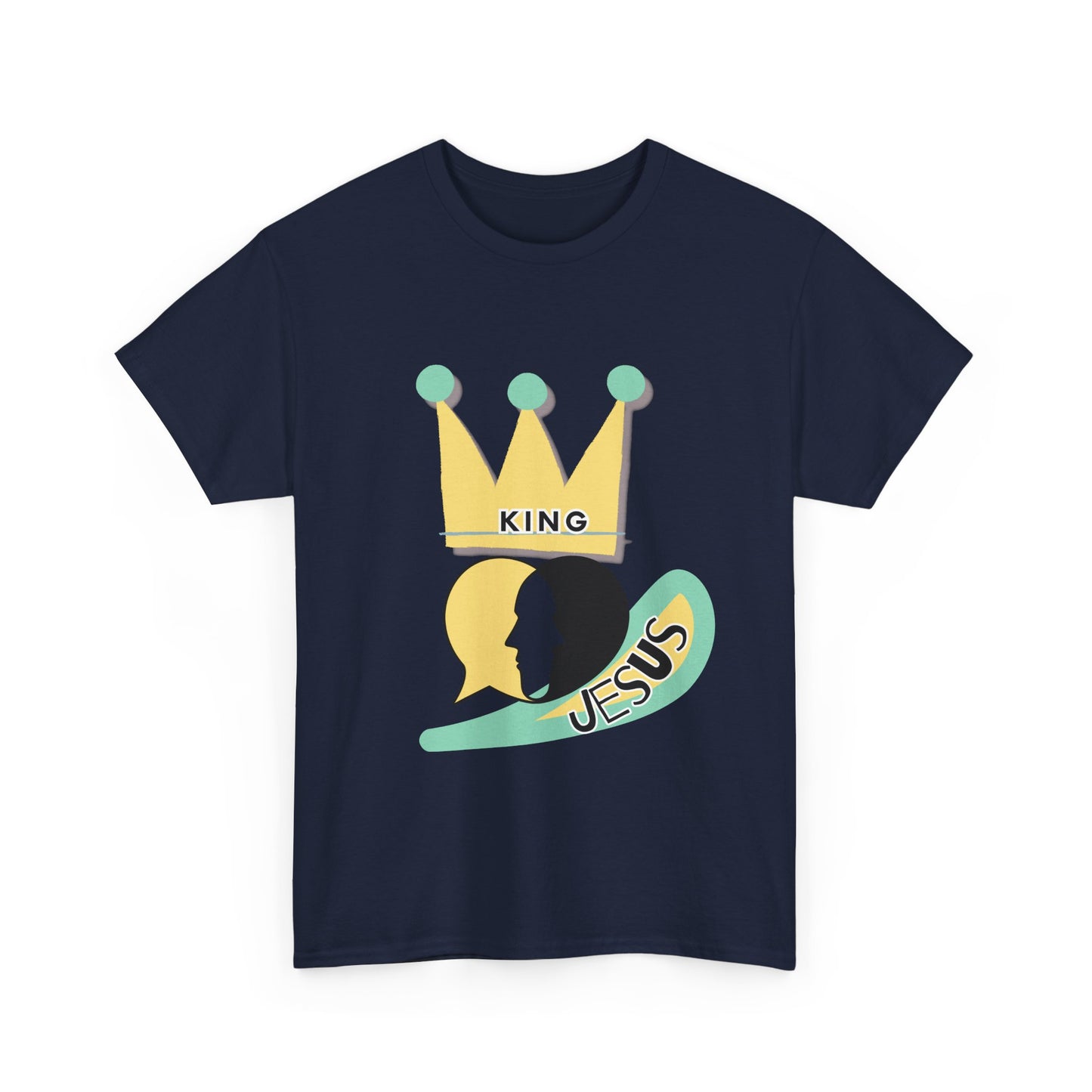 King Jesus Heart Face Unisex Heavy Cotton Tee