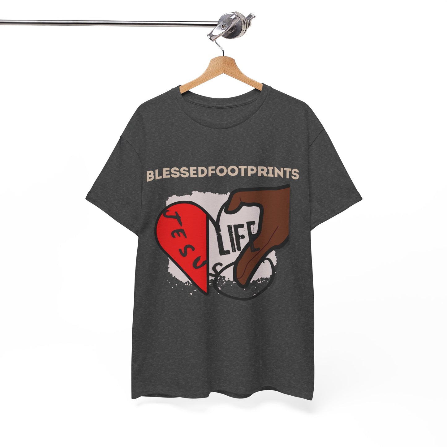 Jesus Life Unisex Christian Tee - Heart and Hand Design