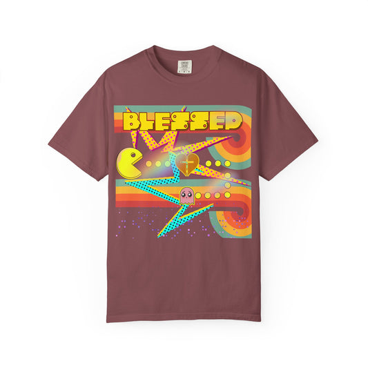 Retro Graphic T-Shirt, Blessed T-Shirt, Fun Casual Wear, Gift for Gamers, Vintage Style Tee