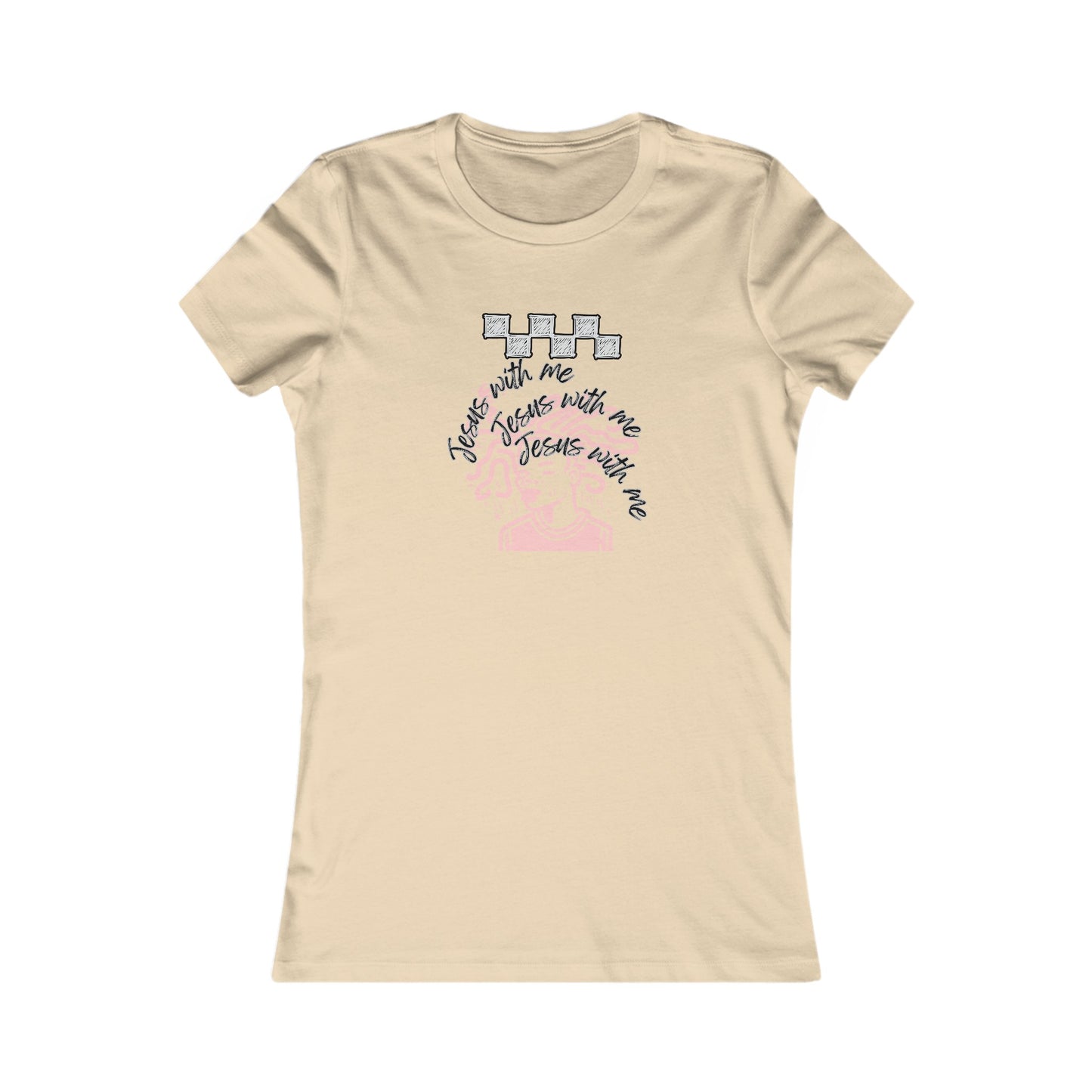 "Jesus with Me" Women's Slim Fit Tee Women's Favorite Tee