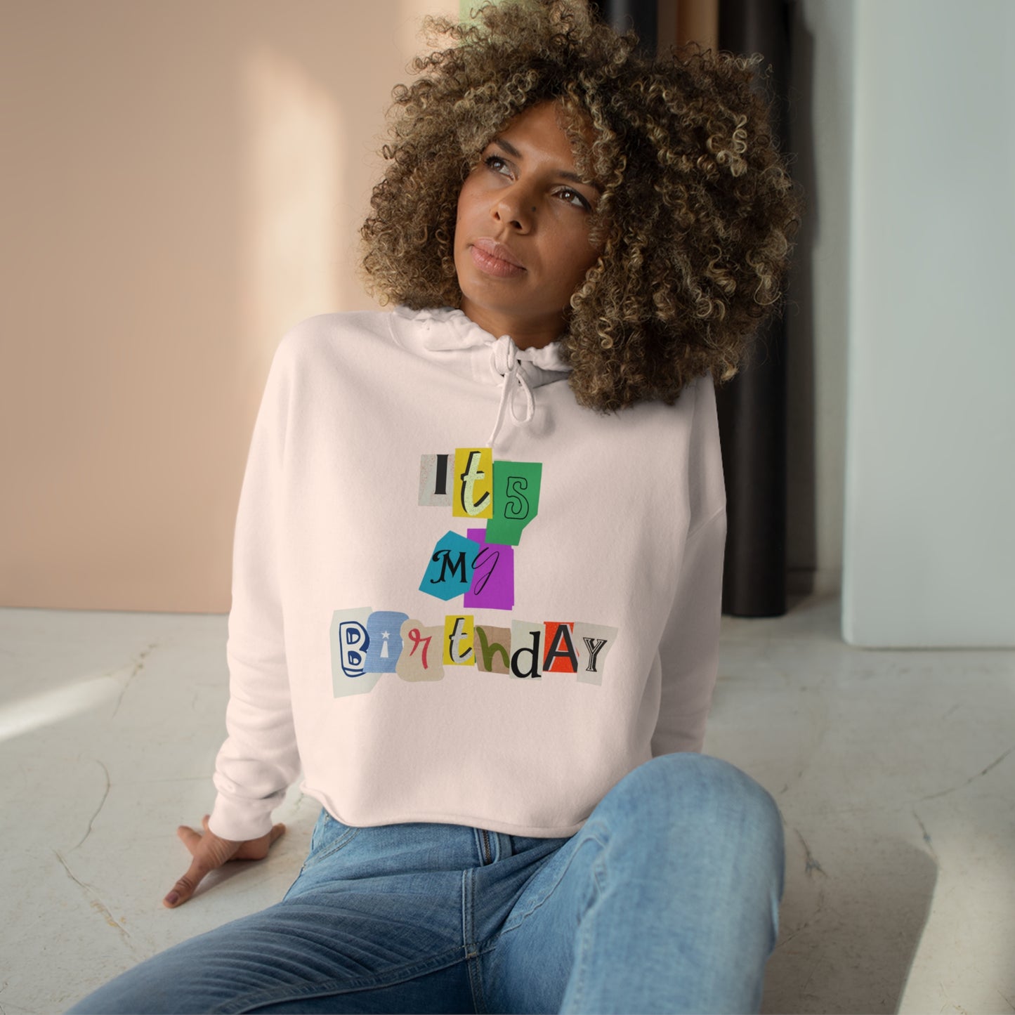 It's My Birthday Crop Hoodie