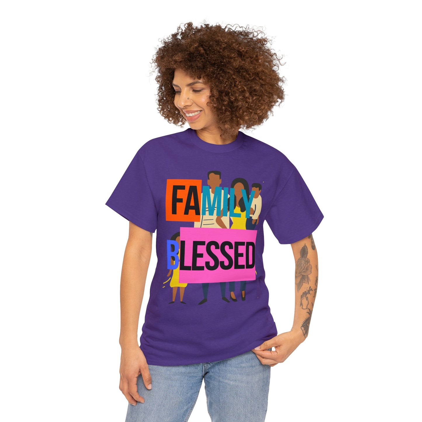 Family Blessed Unisex Heavy Cotton Tee