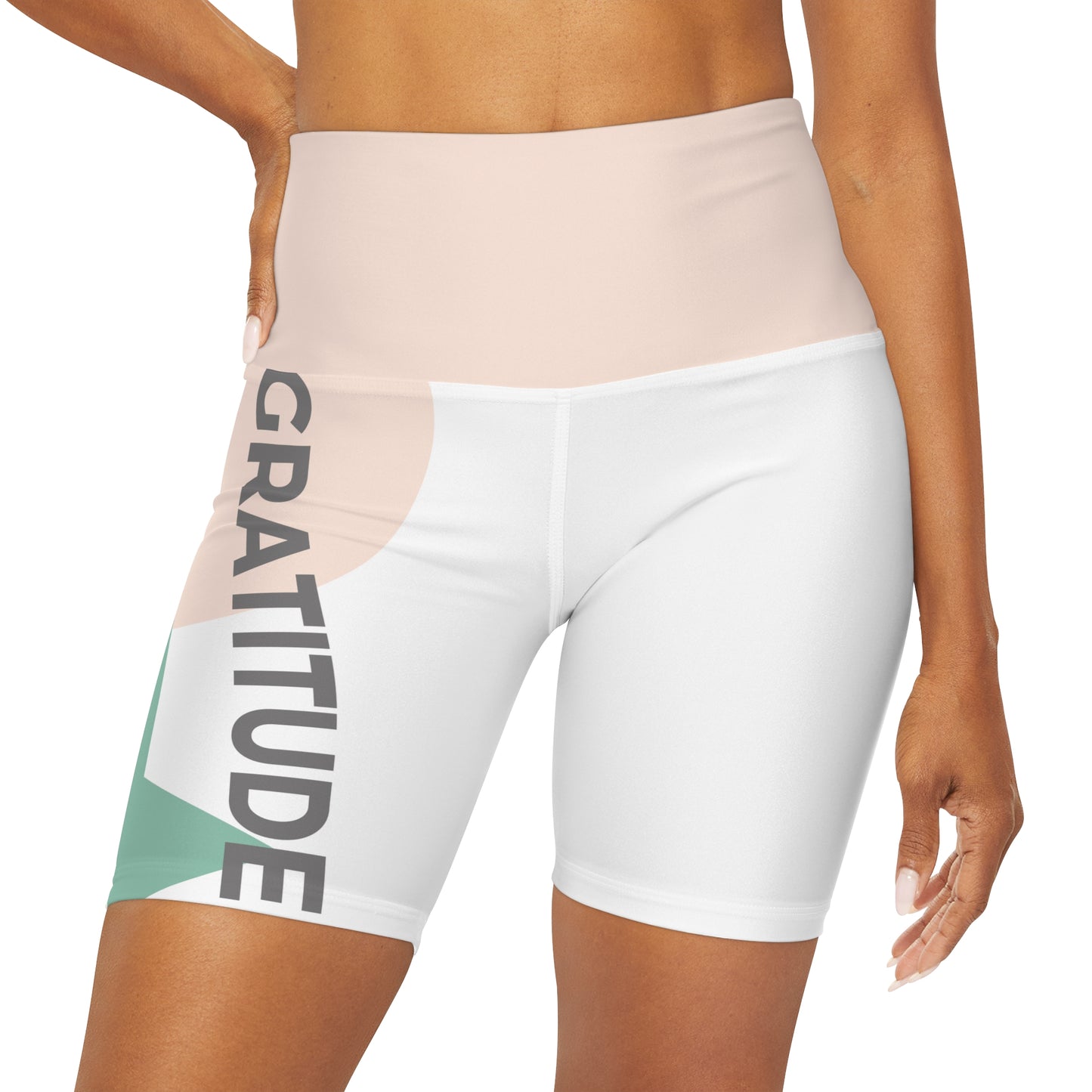 Gratitude High Waisted Yoga Shorts