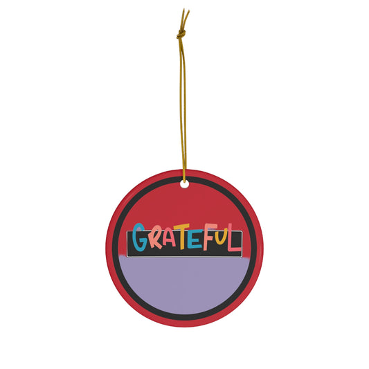 Grateful Ceramic Ornament, 4 Shapes