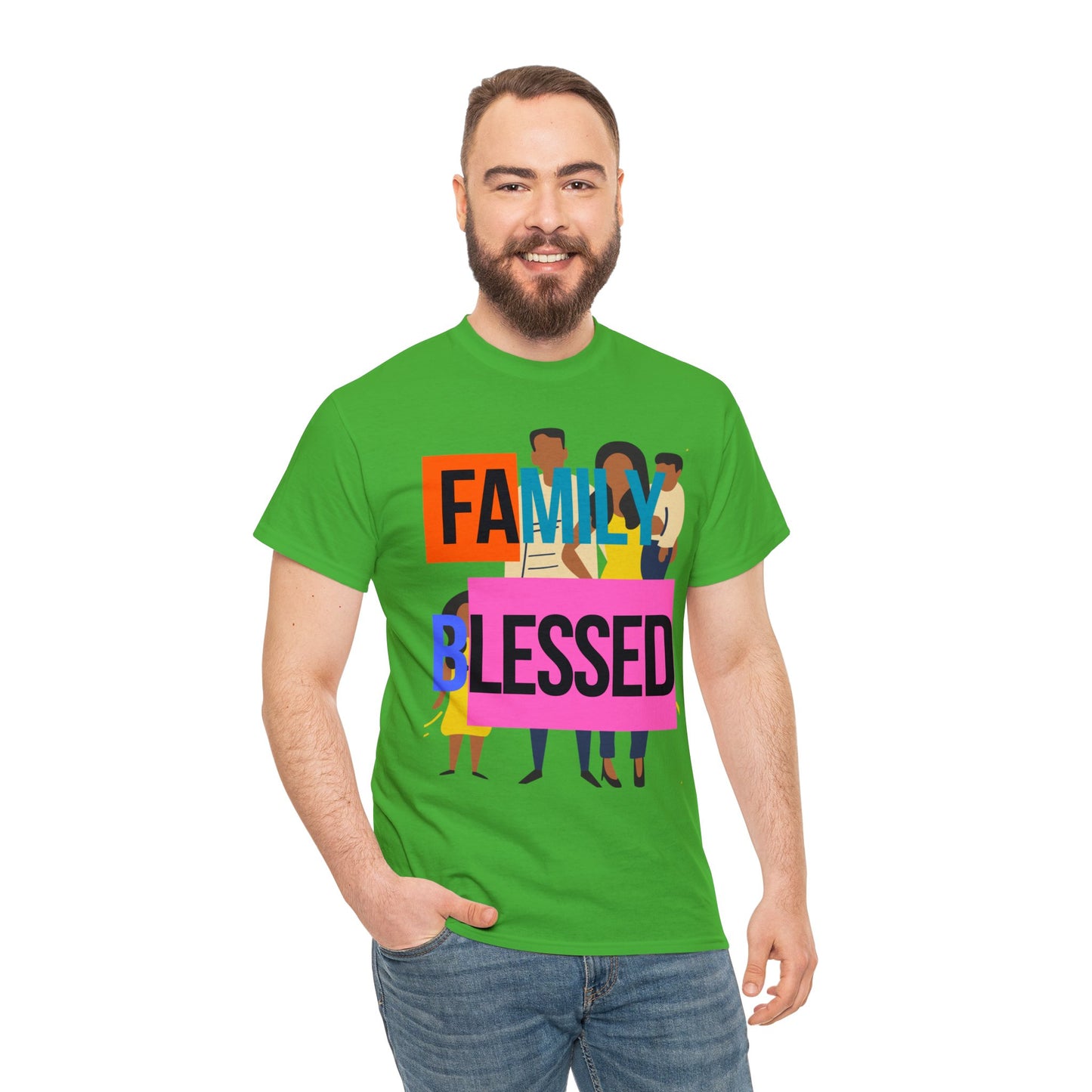 Family Blessed Unisex Heavy Cotton Tee