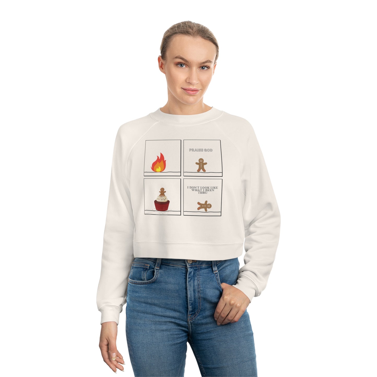 Praise God Women's Cropped Fleece Pullover