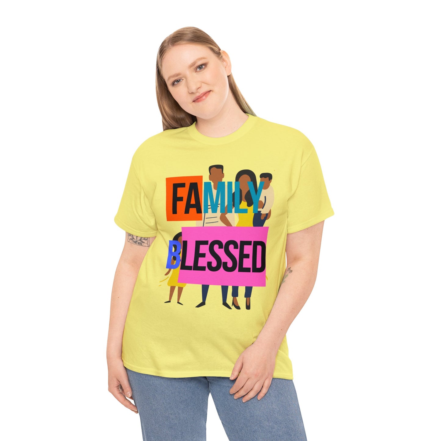 Family Blessed Unisex Heavy Cotton Tee