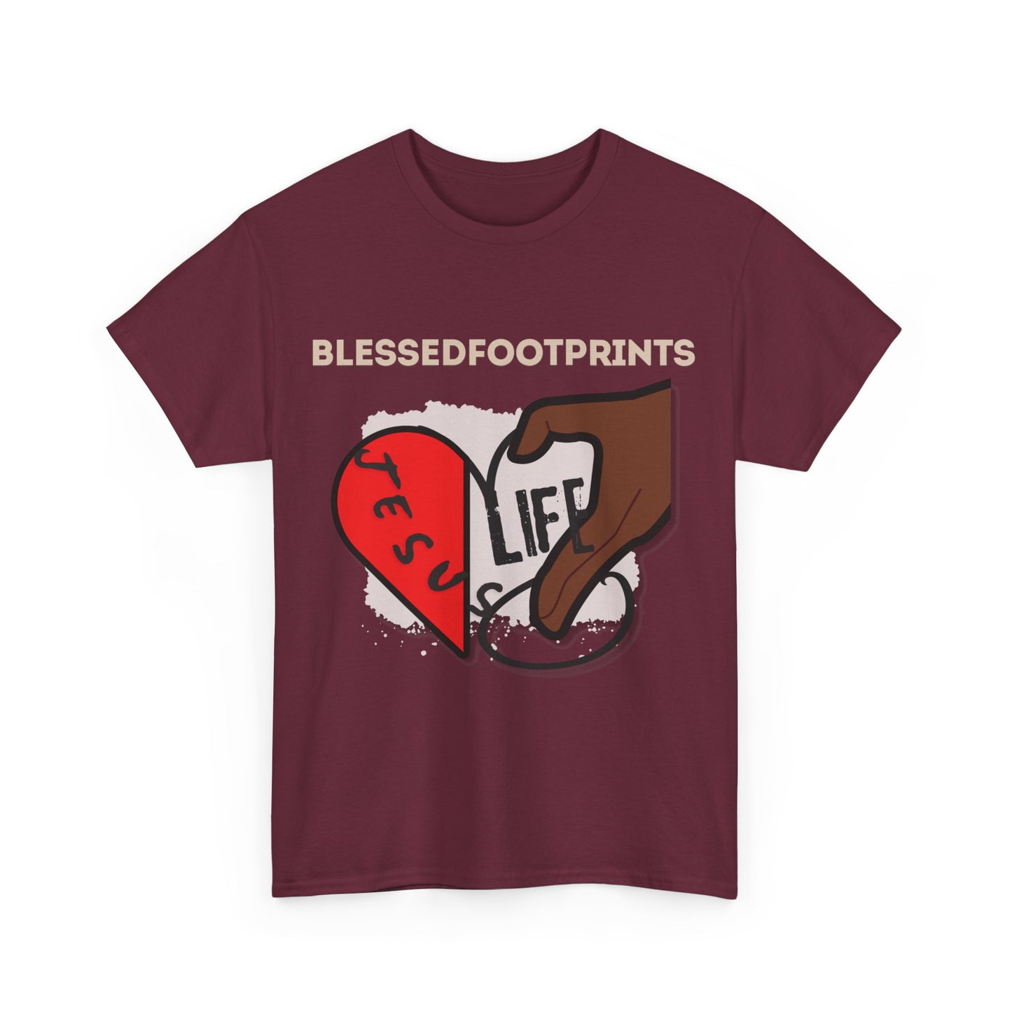 Jesus Life Unisex Christian Tee - Heart and Hand Design