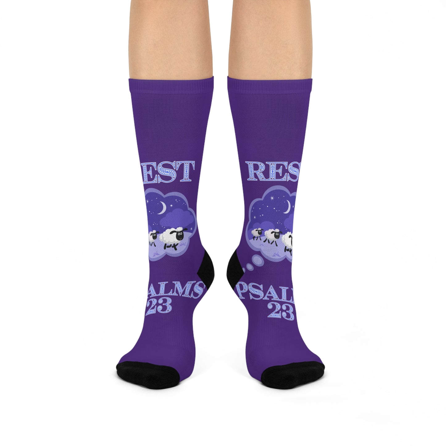 Rest Psalms 23" Cushioned Crew Socks