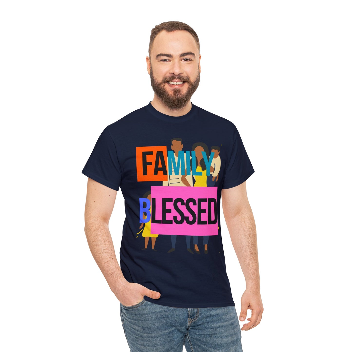 Family Blessed Unisex Heavy Cotton Tee