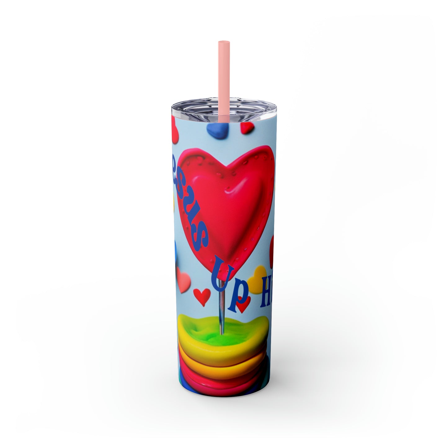 Lift Jesus Higher Skinny Tumbler with Straw, 20oz