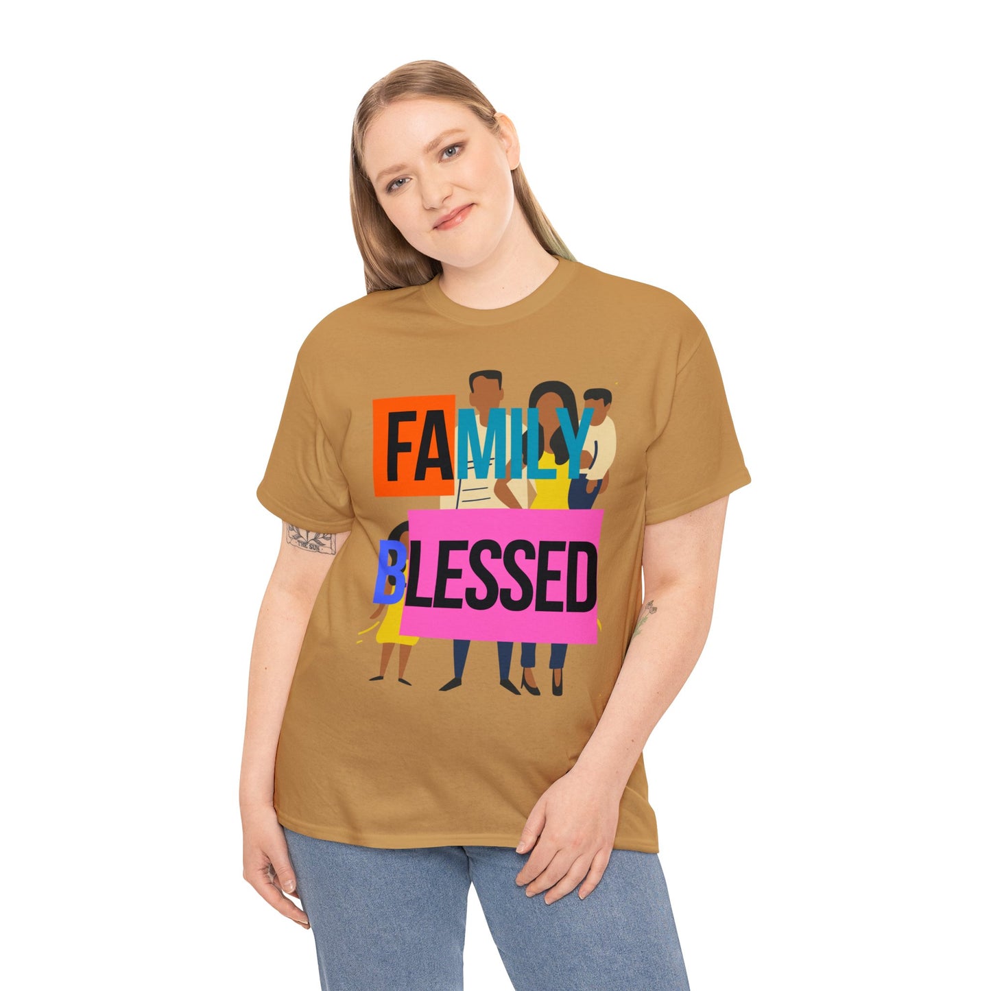 Family Blessed Unisex Heavy Cotton Tee