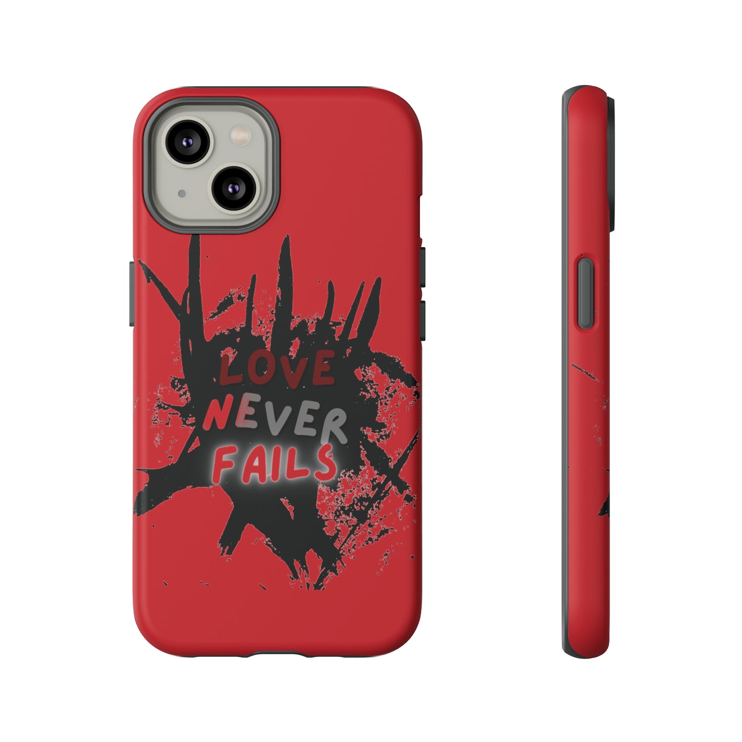 Love Never Fails Red Tough Cases