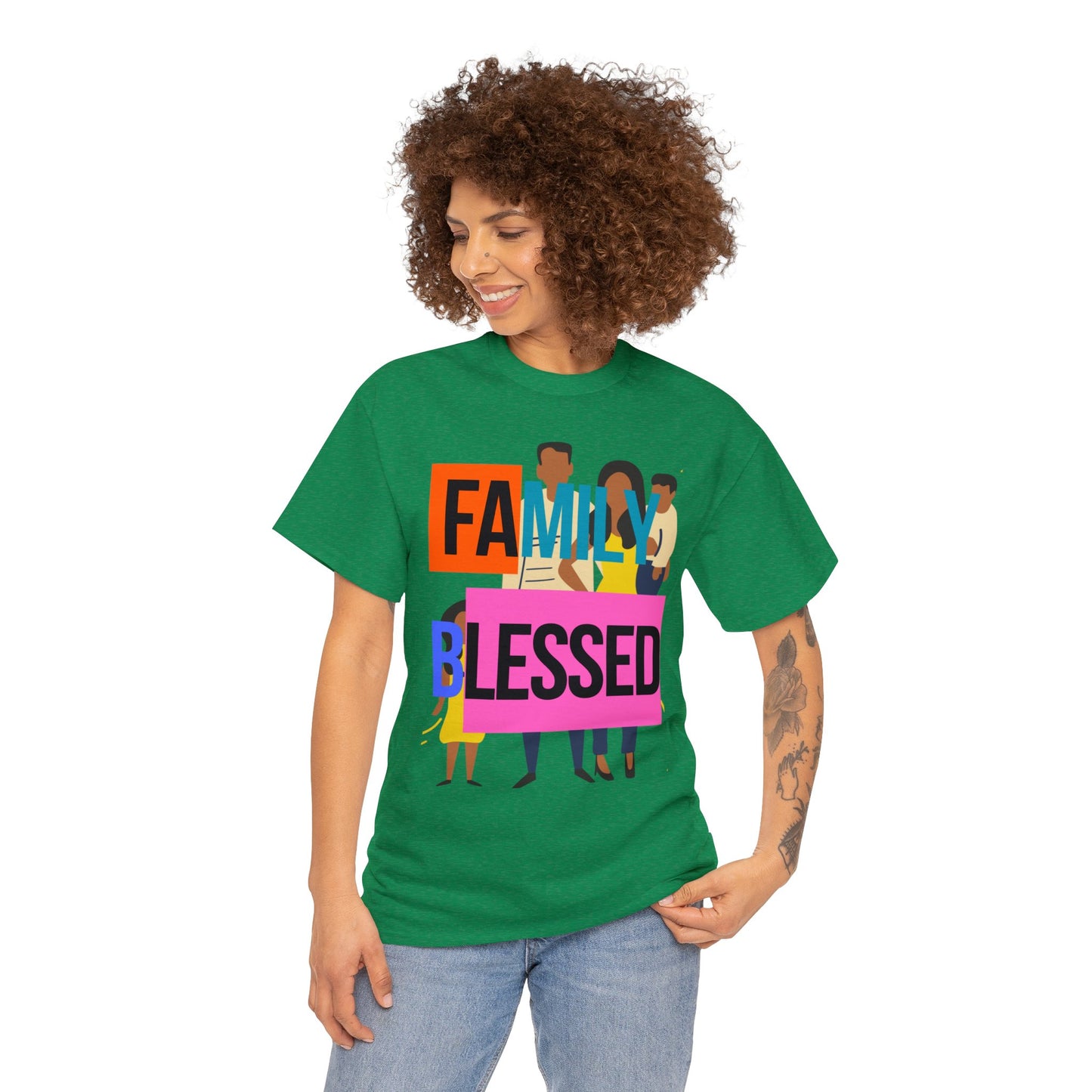 Family Blessed Unisex Heavy Cotton Tee