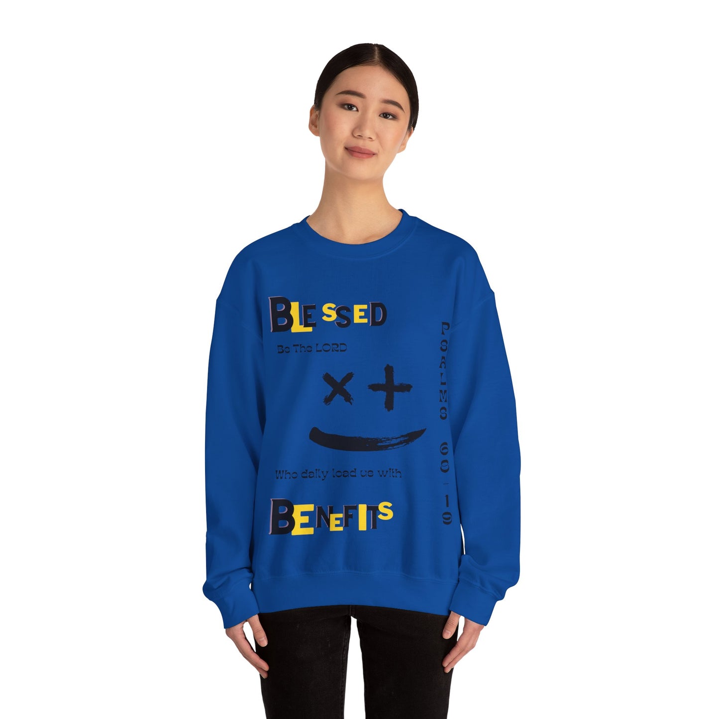 Psalms 68:19 Unisex Heavy Blend™ Crewneck Sweatshirt