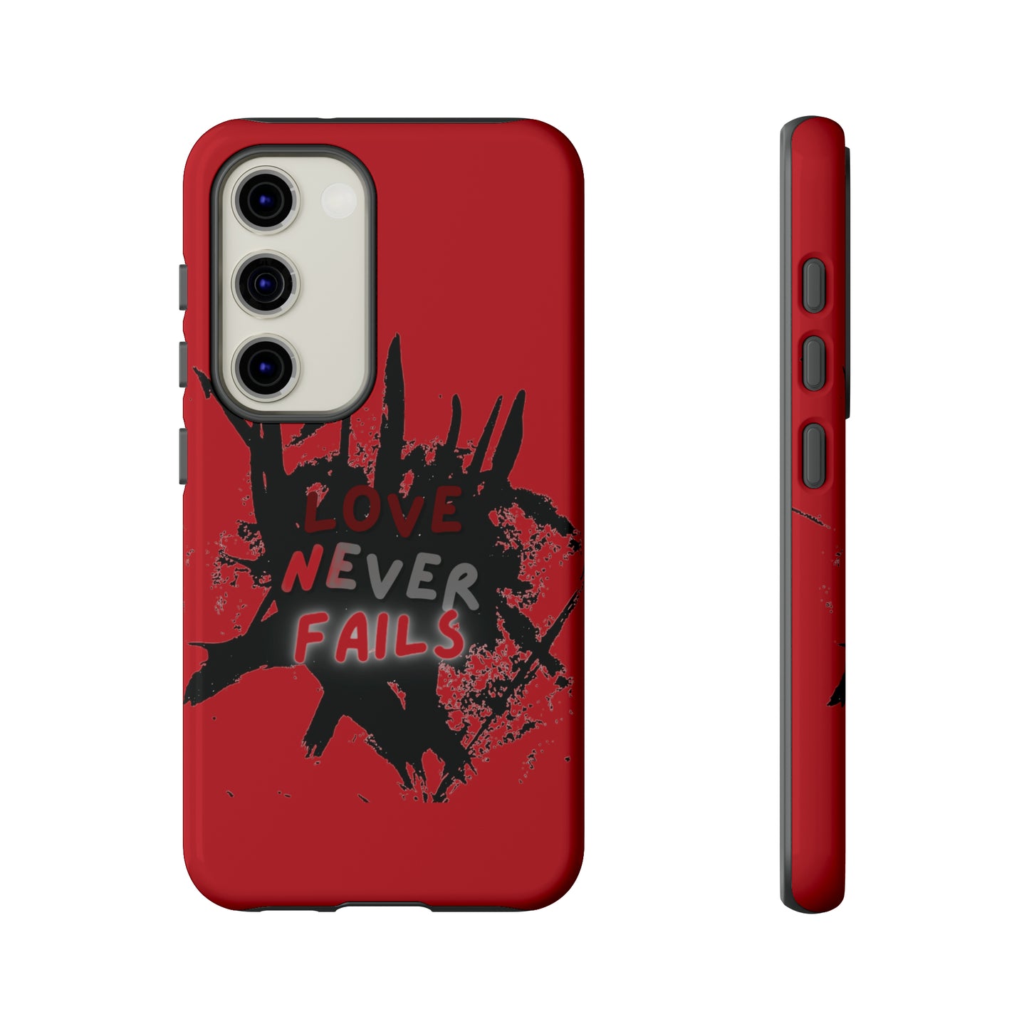 Love Never Fails Red Tough Cases