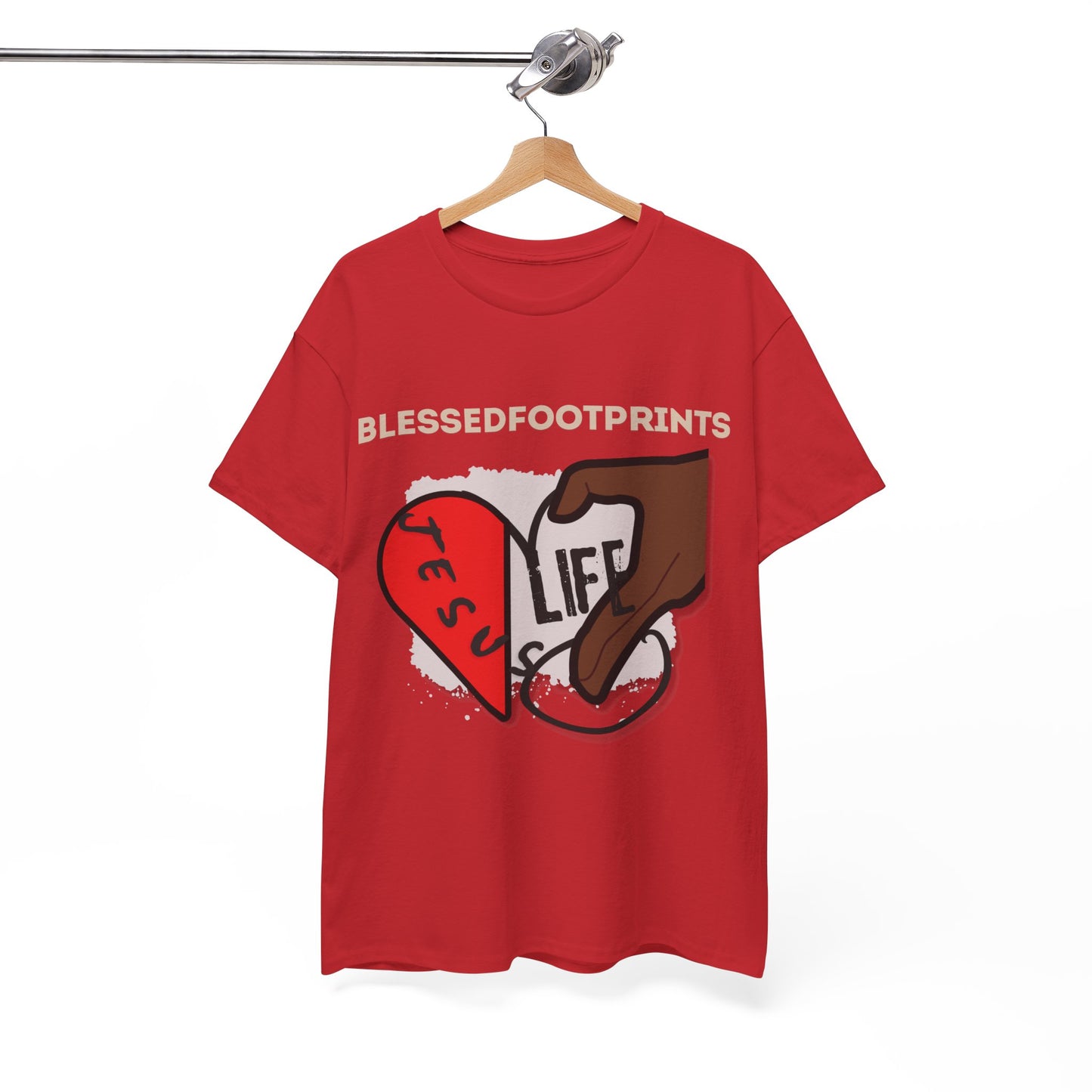 Jesus Life Unisex Christian Tee - Heart and Hand Design