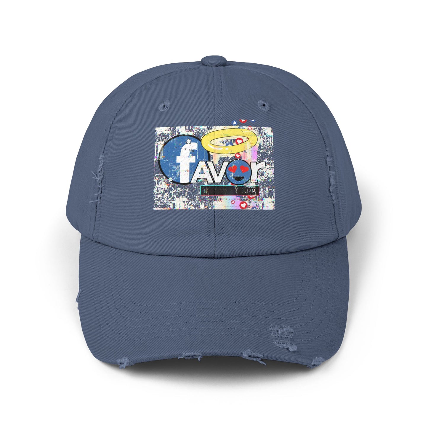Trendy Favor Distressed Cap with Fun Graphic, Casual Fashion Accessory, Gift for Friends, Summer Vibe, Streetwear Hat, Unisex Style