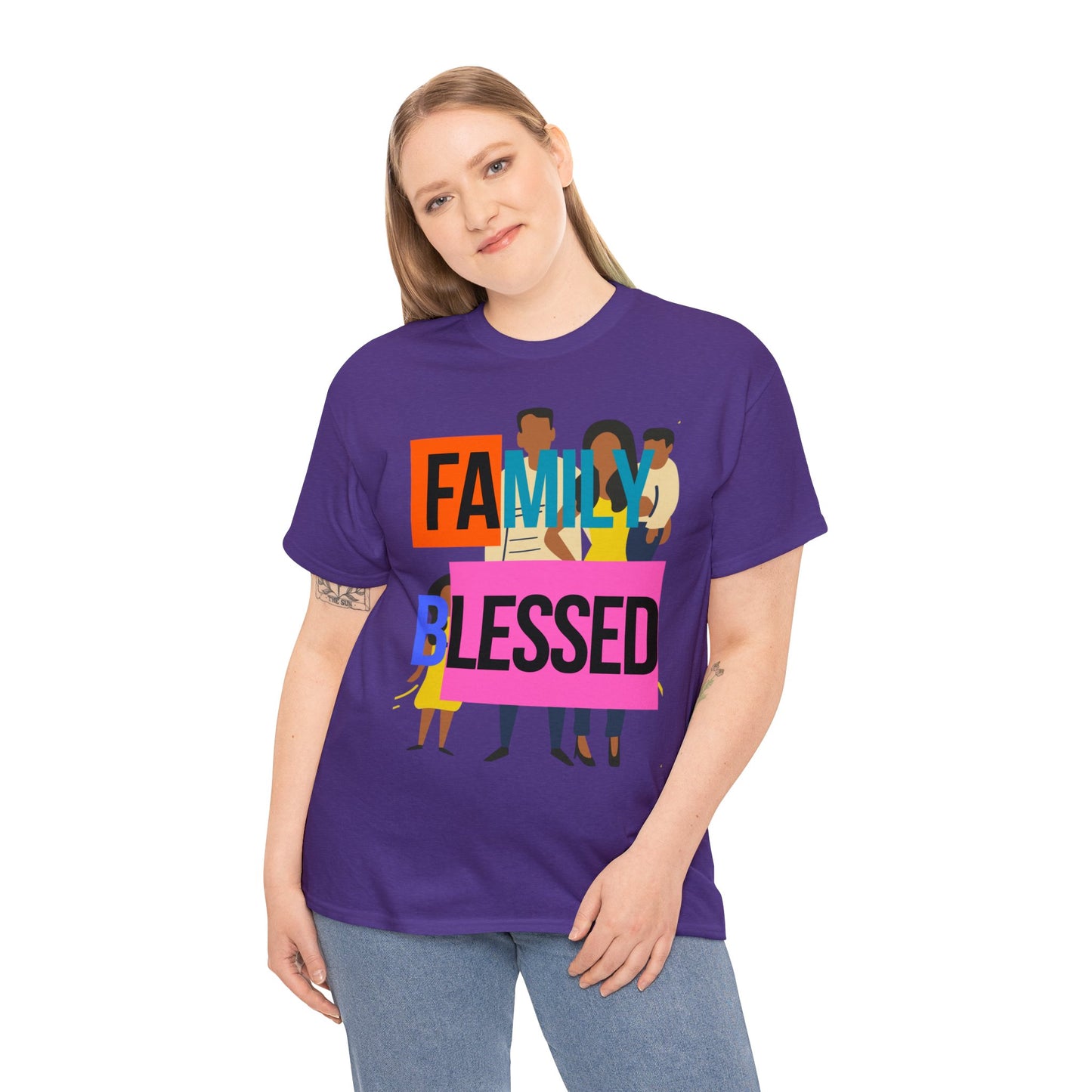 Family Blessed Unisex Heavy Cotton Tee