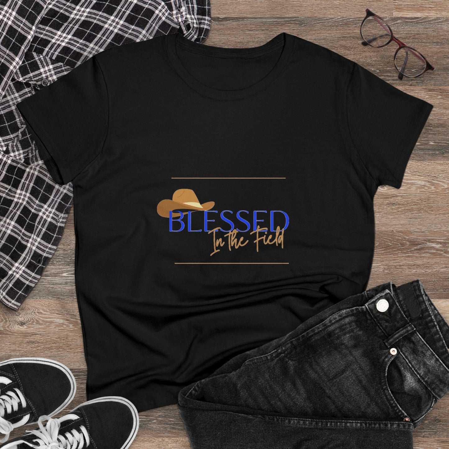 Blessed in The Field Women's Midweight Cotton Tee