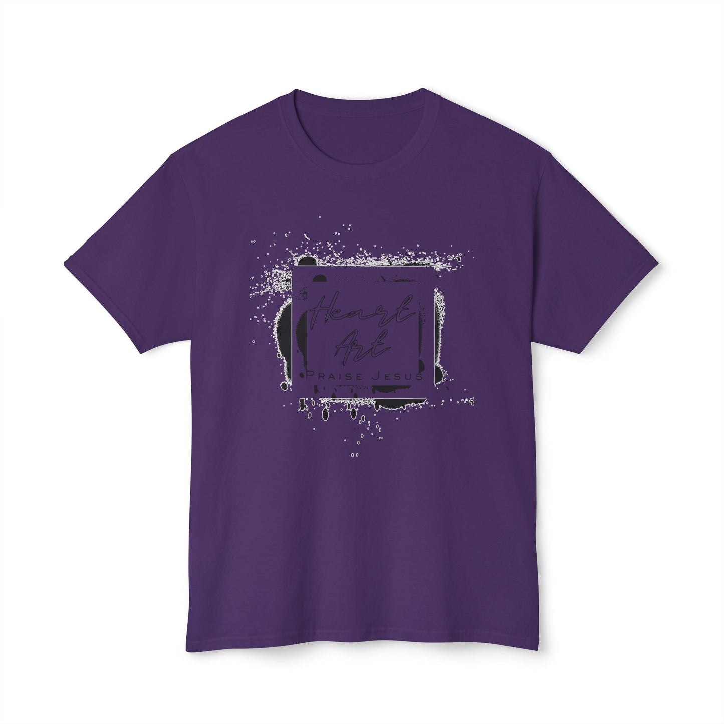 T-shirt with Abstract Squares and Heart Art Praise Jesus