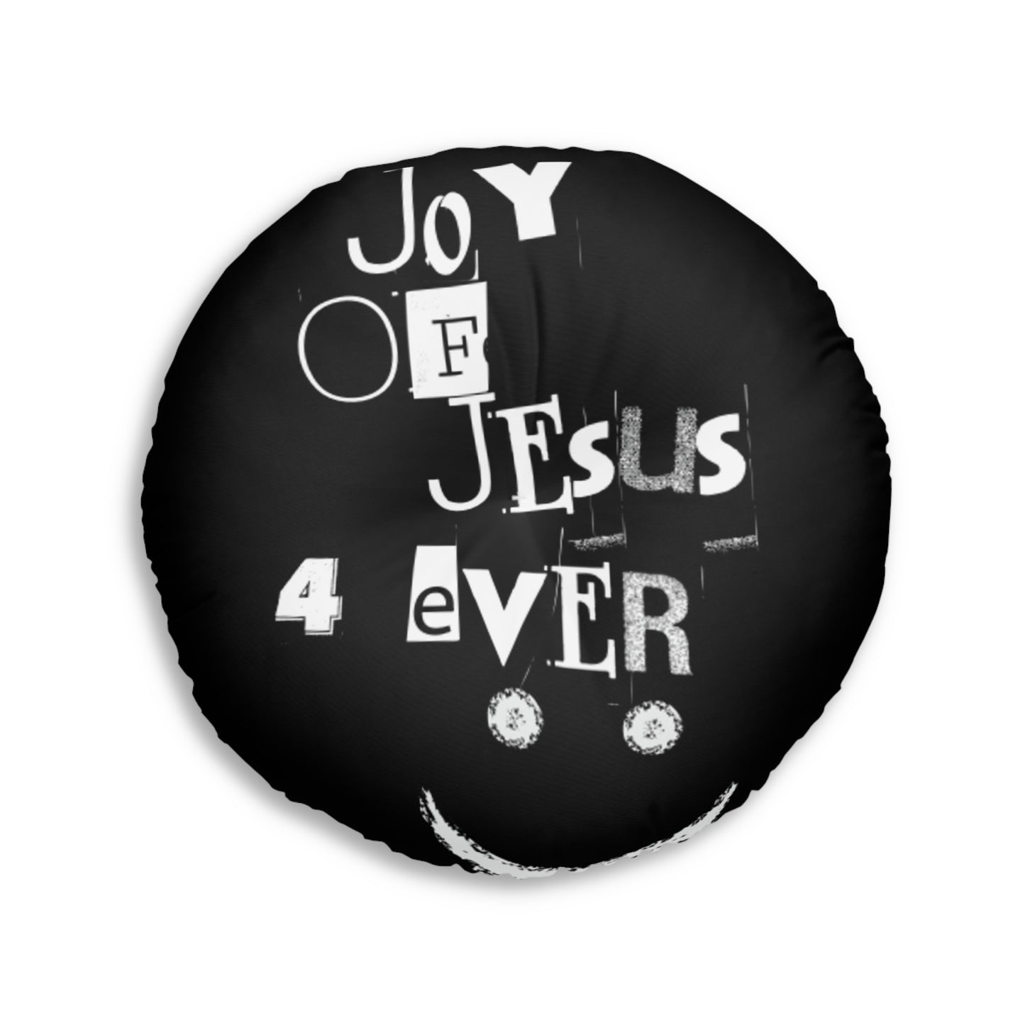 Joy Of Jesus 4 ever Tufted Floor Pillow, Round