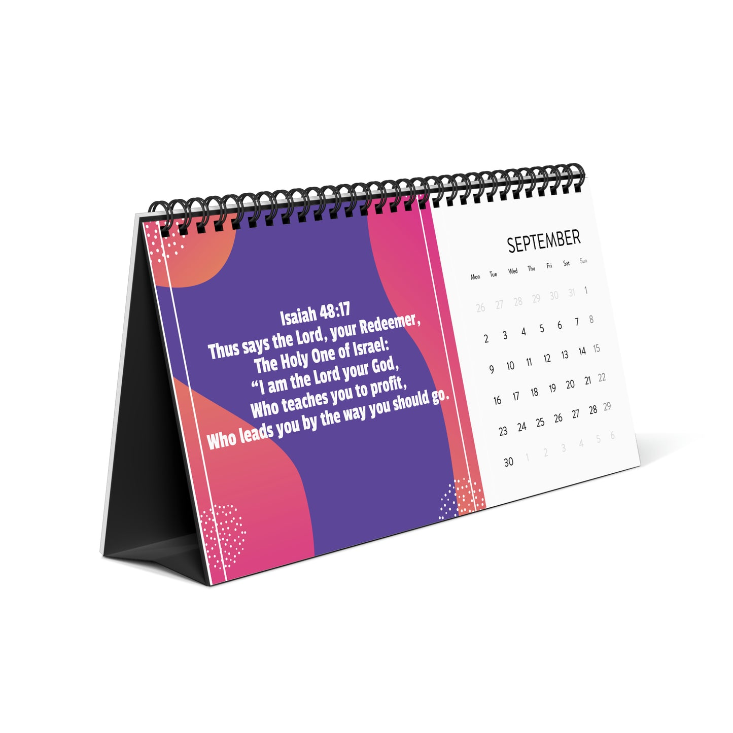 God's Blessed Word Simplex Desk Calendar 2024 grid