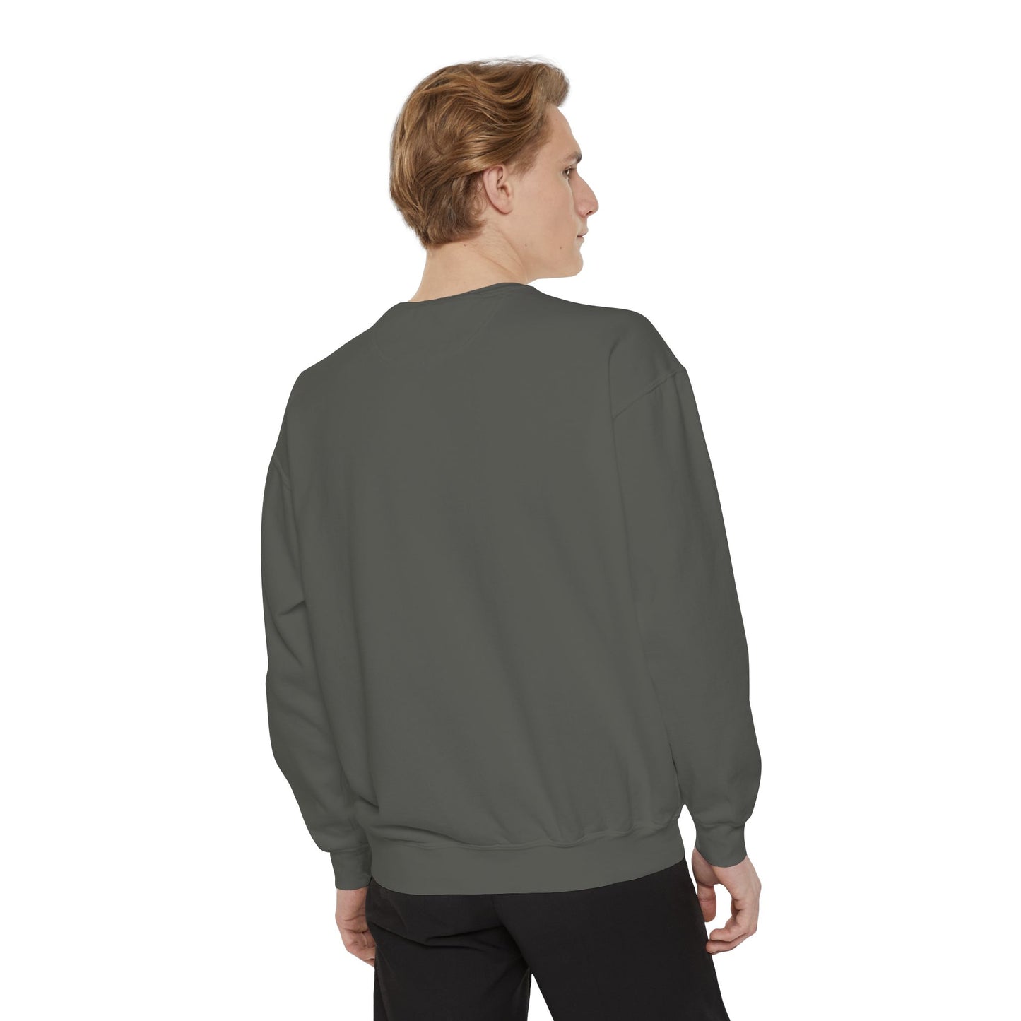 Garment-Dyed Sweatshirt Cozy Fall Autumn Give Thanks Graphic Llama