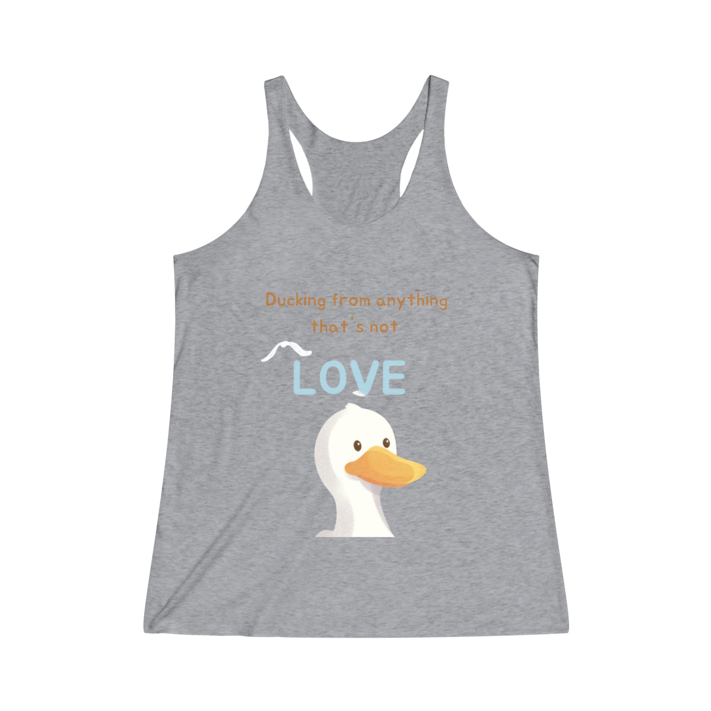 Duck Love Women's Tri-Blend Racerback Tank