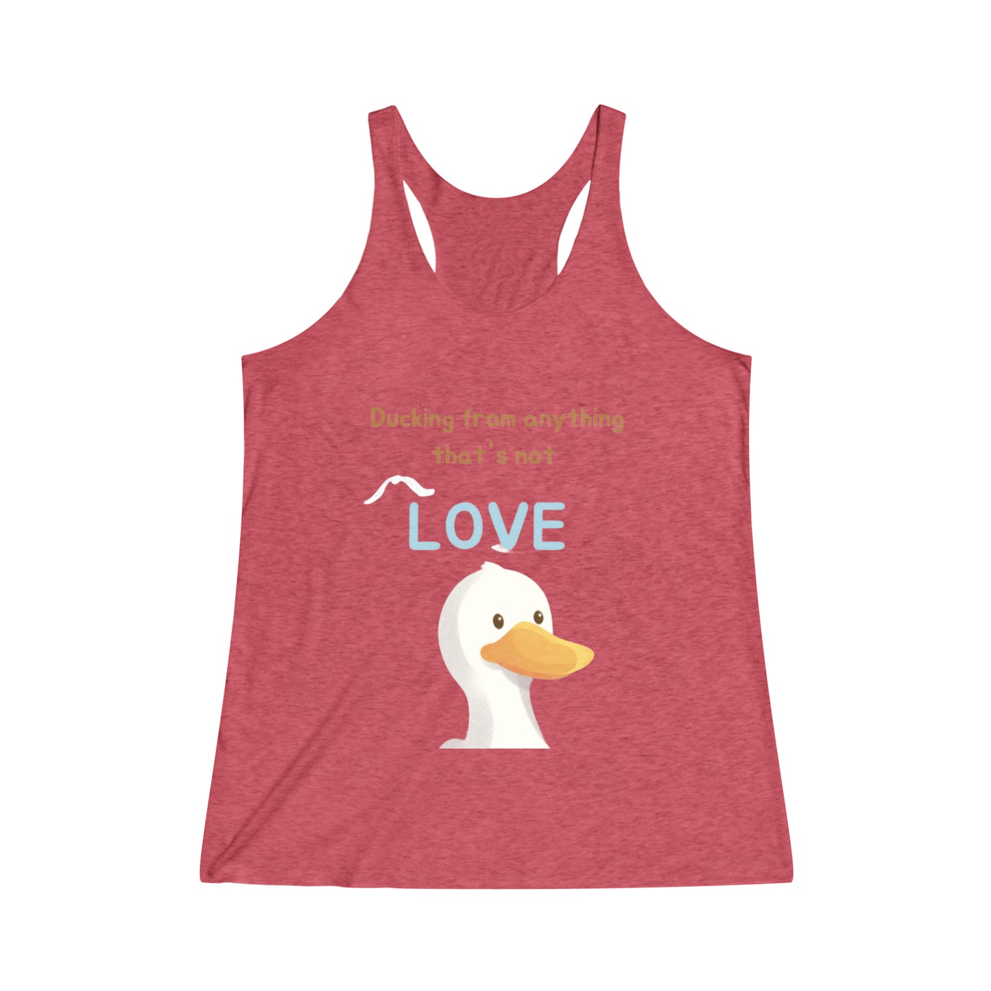 Duck Love Women's Tri-Blend Racerback Tank