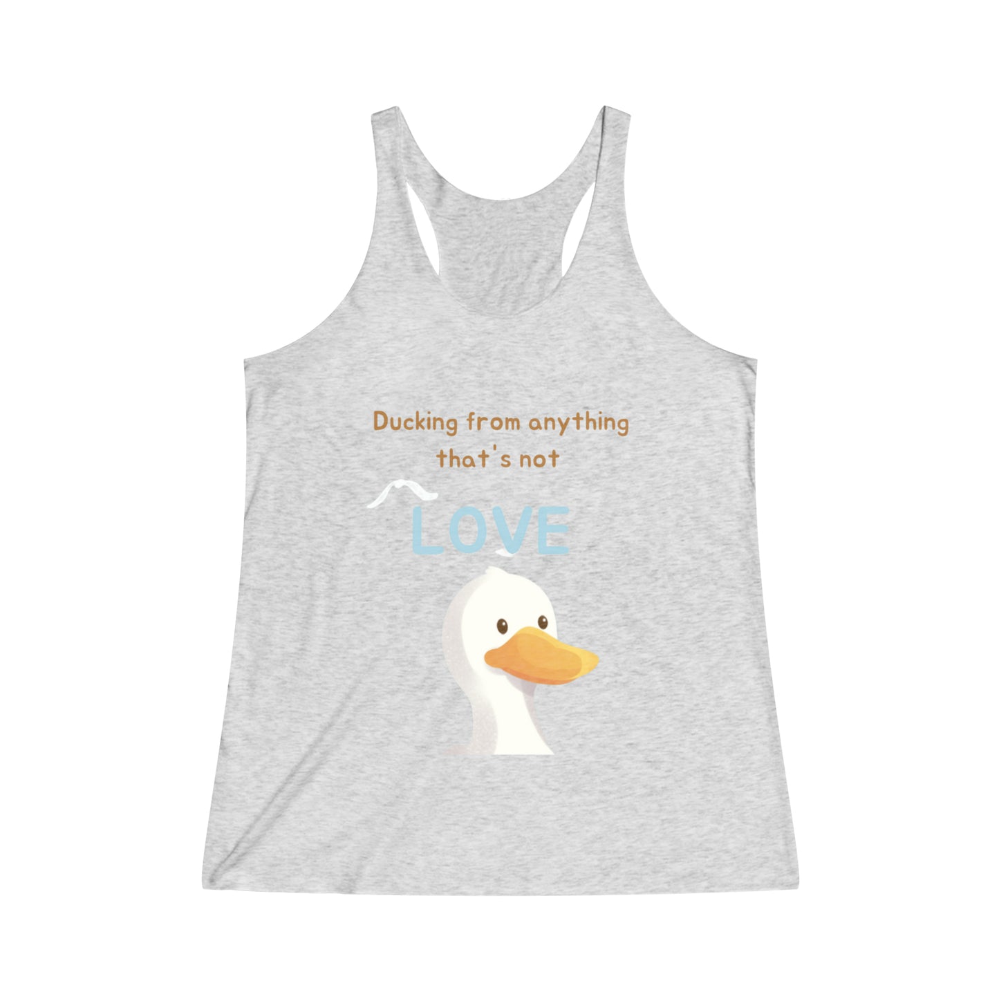 Duck Love Women's Tri-Blend Racerback Tank