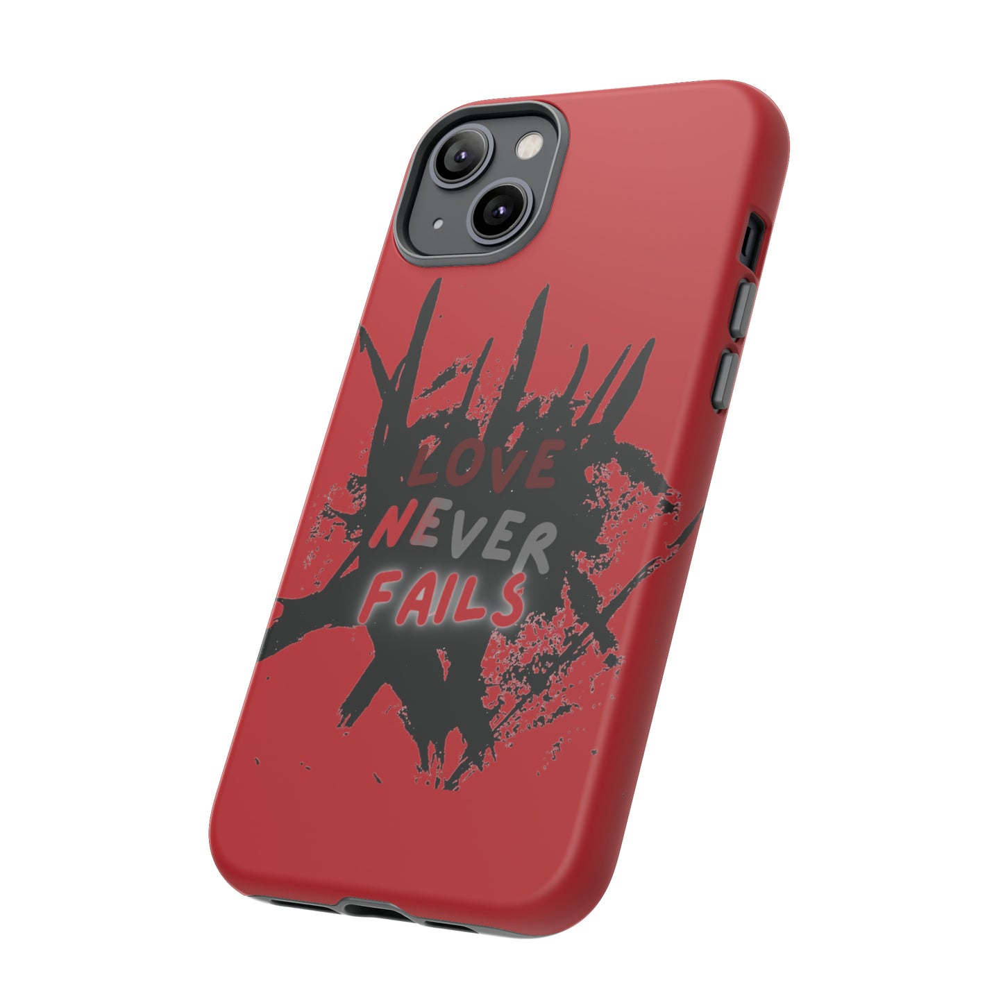 Love Never Fails Red Tough Cases