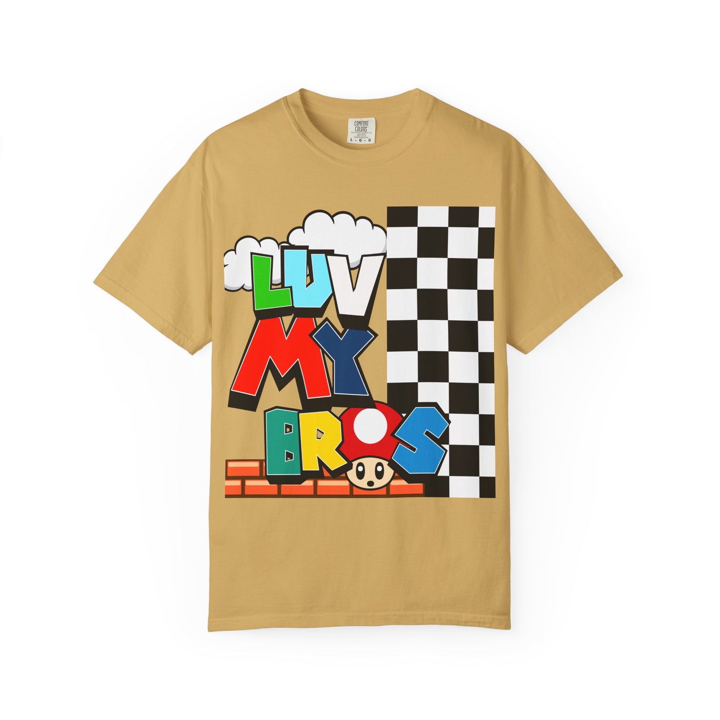 Colorful Retro Gaming T-Shirt, Luv My Bros Shirt, Unisex Tee, Gamer Gift,