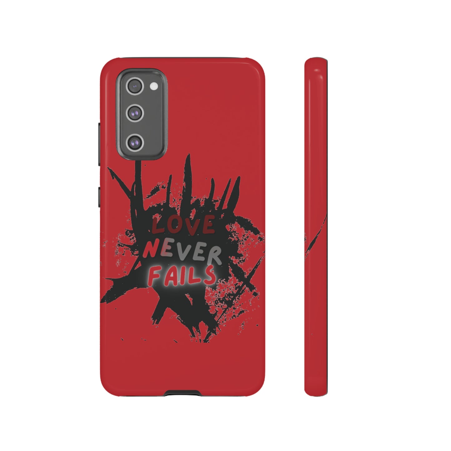 Love Never Fails Red Tough Cases