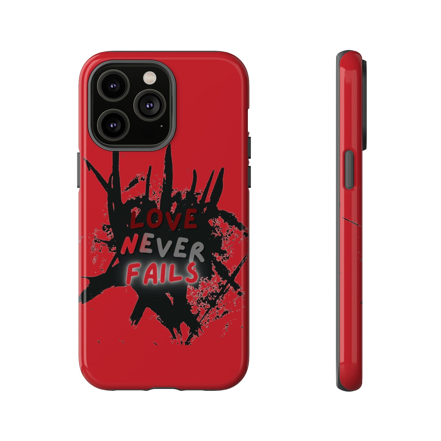 Love Never Fails Red Tough Cases