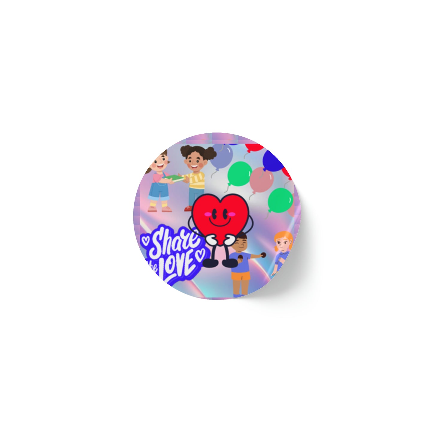 Share The Love Stickers Round Sticker Label Rolls