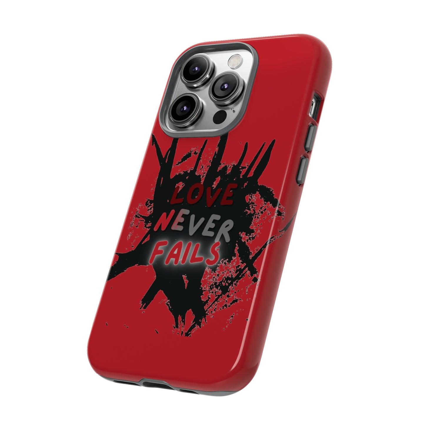 Love Never Fails Red Tough Cases