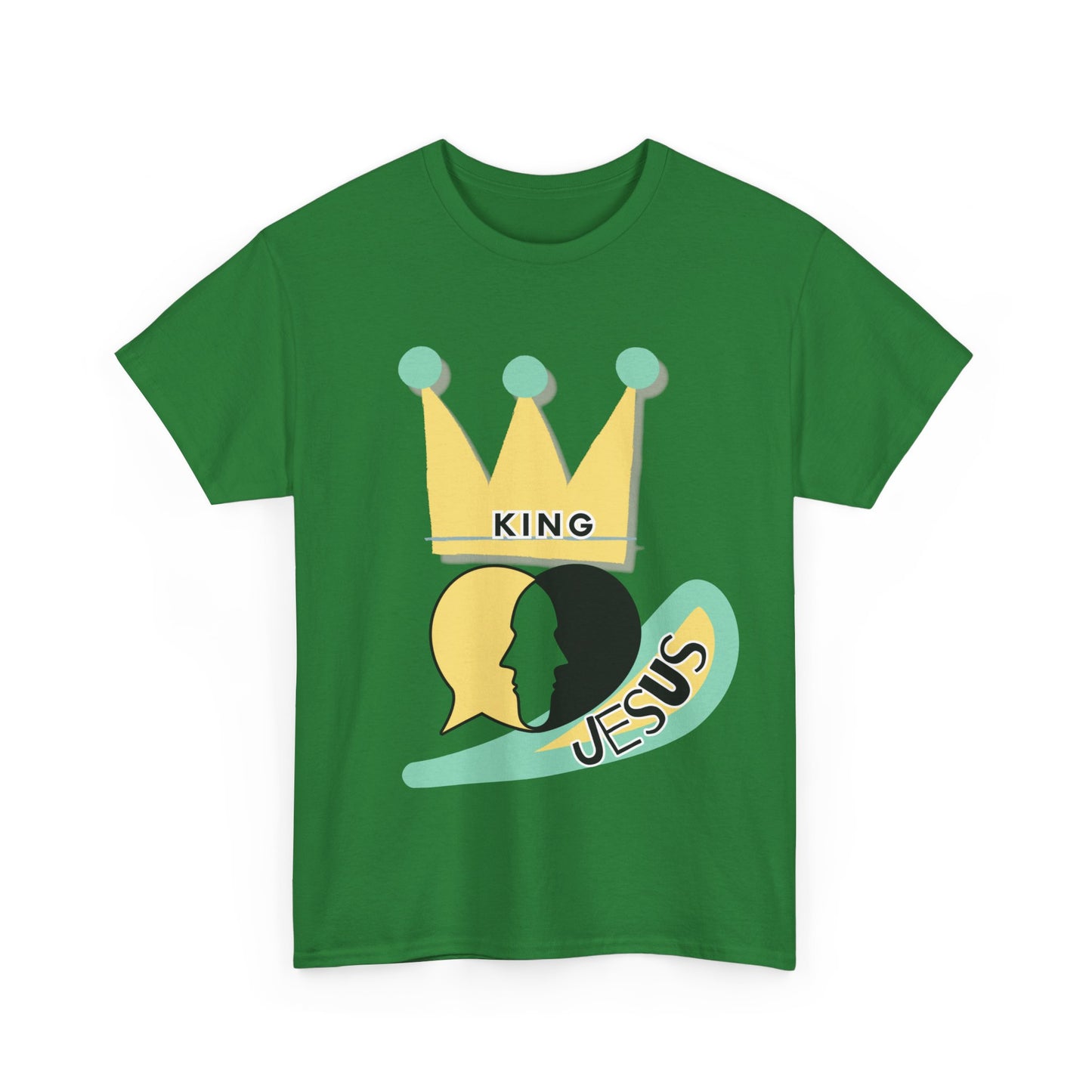 King Jesus Heart Face Unisex Heavy Cotton Tee