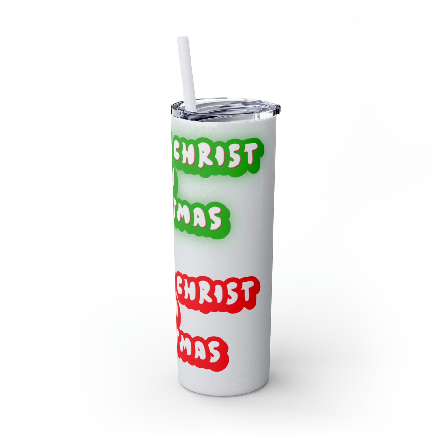 Keep Christ in Christmas Skinny Tumbler with Straw, 20oz