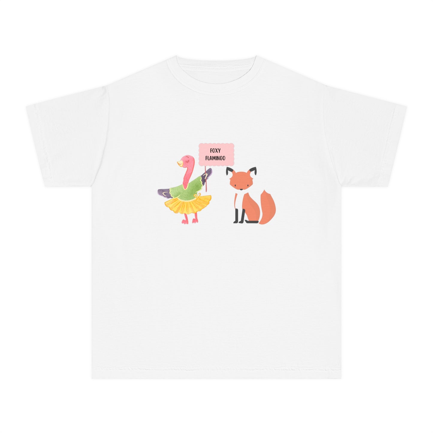 Youth Midweight Tee Foxy Flamingo