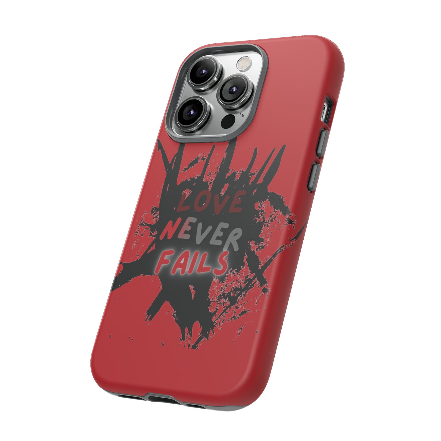 Love Never Fails Red Tough Cases